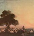 Отара с пастухами. Закат. 1860 * - Otar with the shepherds. Sunset. 1860 *60 х 89 смХолст, маслоРомантизм, реализмРоссияМосква. Собрание С. Горшина